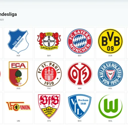 Vereine 1. Bundesliga Saison 2024 / 2025